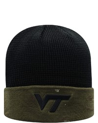 Top of the World Oliveblack Virginia Tech Hokies Oht Military Appreciation Skully Cuffed Knit Hat At Nordstrom