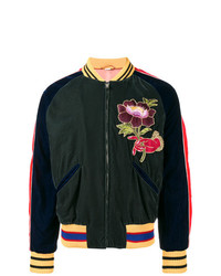 Gucci Green Embroidered Bomber Jacket
