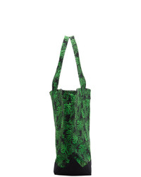SSENSE WORKS Jeremy O Harris Black And Green Cursive Text Tote