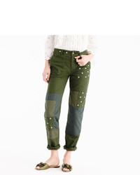 J.Crew Embroidered Boyfriend Chino Pant With Patches