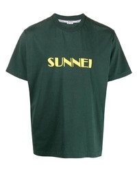 Sunnei Embroidered Logo T Shirt