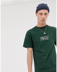Parlez T Shirt With Embroidered Crossover Chest Logo In Green
