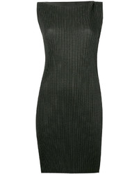Emporio Armani Fitted Embroidered Dress