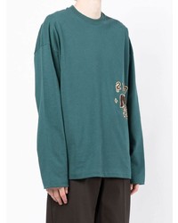 Jil Sander Embroidered Design Long Sleeve T Shirt