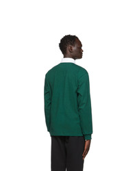 Saintwoods Green Patch Rugby Long Sleeve Polo