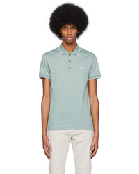 Zegna Blue Embroidered Polo