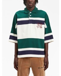 Palm Angels Monogram Embroidered Rugby Polo Shirt