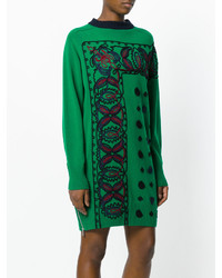 Sacai Embroidered Sweater Dress