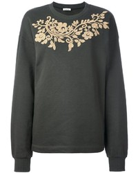 Dark Green Embroidered Sweater