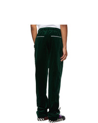 Off-White Green Velvet Pajama Lounge Pants