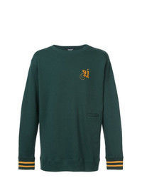 Dark Green Embroidered Sweatshirt