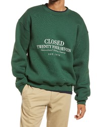 Closed Classic Embroidered Crewneck Organic Cotton Sweatshirt