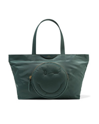 Dark Green Embroidered Tote Bag