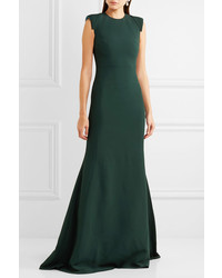 Antonio Berardi Stretch Cady Gown Forest Green