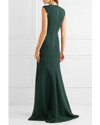 Antonio Berardi Stretch Cady Gown Forest Green