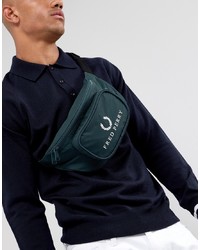Fred Perry 90s Logo Bum Bag In Dark Green