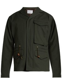 Kolor Notch Lapel Cotton Gabardine Field Jacket
