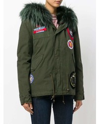 Mr & Mrs Italy Parka Coat With Patch Appliqus