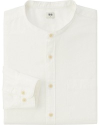 Uniqlo Flannel Stand Collar Long Sleeve Shirt