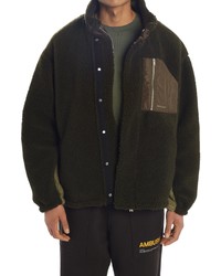 Ambush Colorblock Wool Blend Fleece Jacket