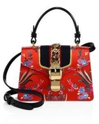 Gucci Mini Sylvie Floral Jacquard Top Handle Bag
