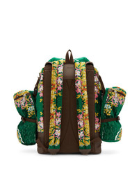 Gucci Green Oversized Tapestry Backpack
