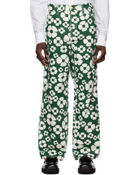 Marni Green Carhartt Wip Edition Single Knee Trousers