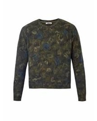 Valentino Floral Camo Print Cotton Sweatshirt