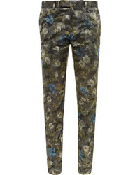 Valentino Slim Fit Cotton And Silk Blend Trousers