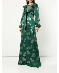 Rochas Sheer Chested Maxi Dress