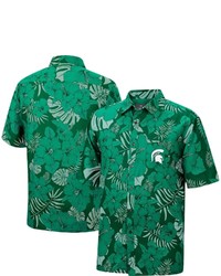Colosseum Green Michigan State Spartans The Dude Camp Button Up Shirt At Nordstrom