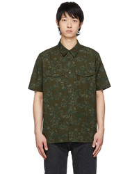Shirts Mens Shirts A.P.C Green A.P.C Augustin Short Sleeves Shirt in Khaki for Men 