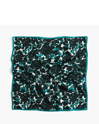 J.Crew Italian Silk Square Scarf In Forest Floral