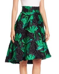 Milly Couture Floral Fil Coupe Skirt