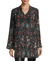 Tolani Whitney Long Floral Print Tunic Plus Size