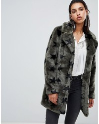Goosecraft Faux Fur Jacket With Stars