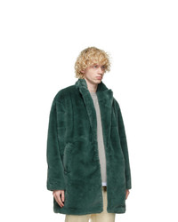 Clot Green Faux Fur Coat