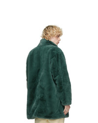 Clot Green Faux Fur Coat