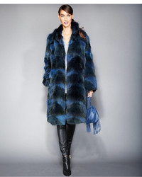 The Fur Vault Plus Size Coyote Fur Coat