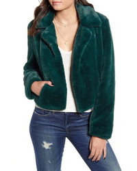 BLANKNYC Crop Faux Fur Jacket