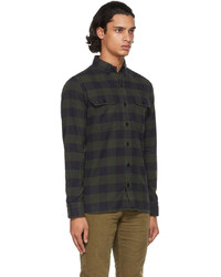 Tom Ford Green Navy Military Check Leisure Shirt