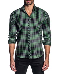 Jared Lang Regular Fit Plaid Button Up Shirt