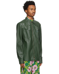 Gucci Green Lambskin Shirt
