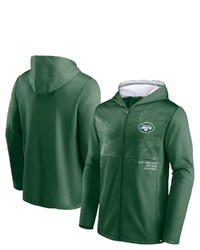 FANATICS Branded Green New York Jets Defender Full Zip Hoodie Jacket