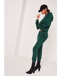 Missguided Cuffed Ankle Relaxed Joggers Green