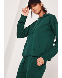 Missguided Pocket Front Hoodie Green