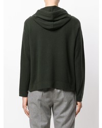 Allude Zipped Knit Hoodie
