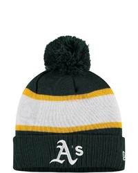 New Era Black Oakland Athletics Pride Cuffed Knit Hat With Pom In Green At Nordstrom