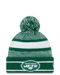 New Era Green New York Jets Ed Knit Hat With Pom At Nordstrom