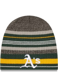 New Era Green Oakland Athletics Striped Beanie Hat At Nordstrom